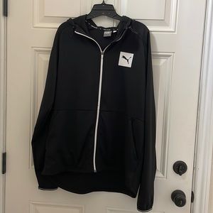 Puma Zippered Hoodie with pockets, “keeps you dry”